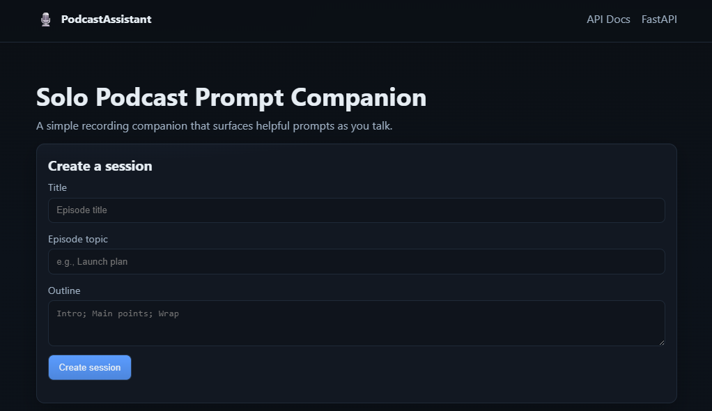 Tiny MVP snapshot from the walkthrough example